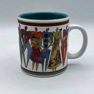 Laurel Burch Mug Coffee Wine Things Unlimited Join Hands Open Hearts 2004
